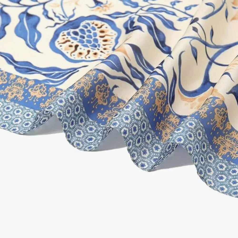 ✨ Luxe Silky Square Scarf – 27.5